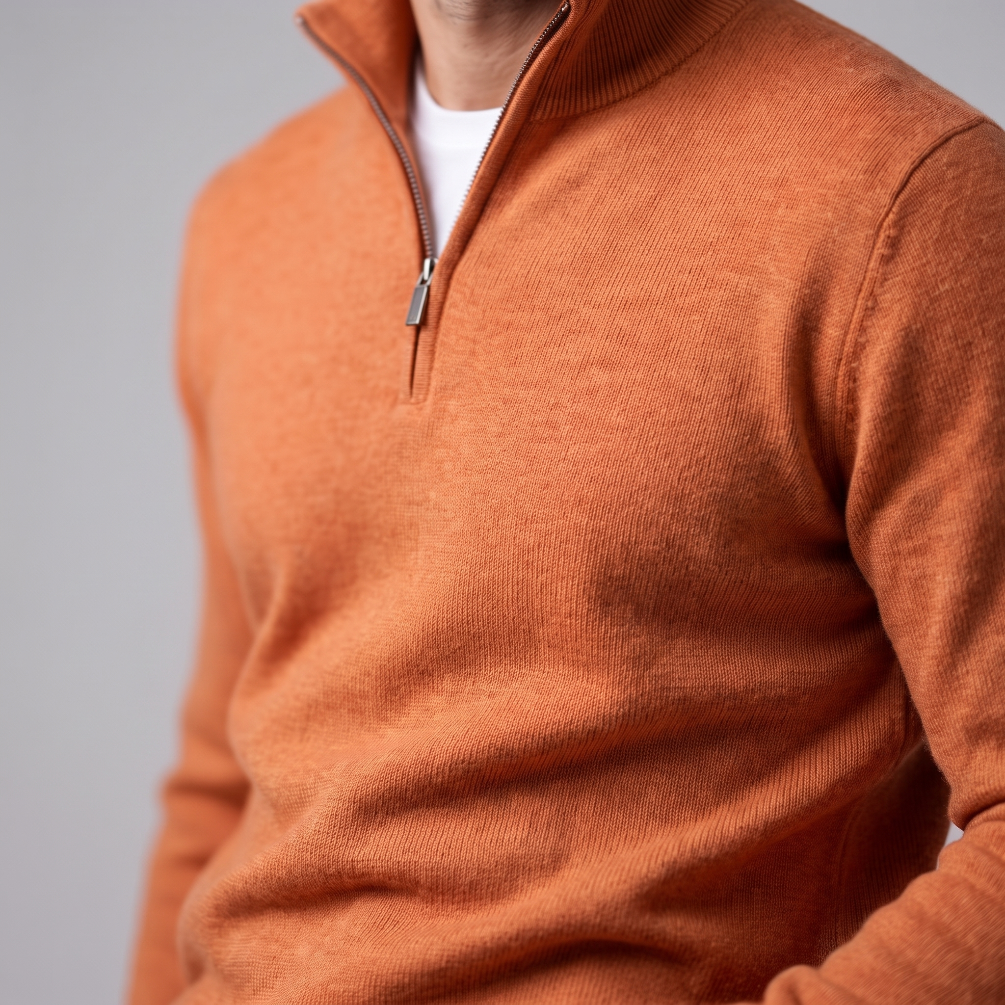 Men's Half-Zip Knit Sweater