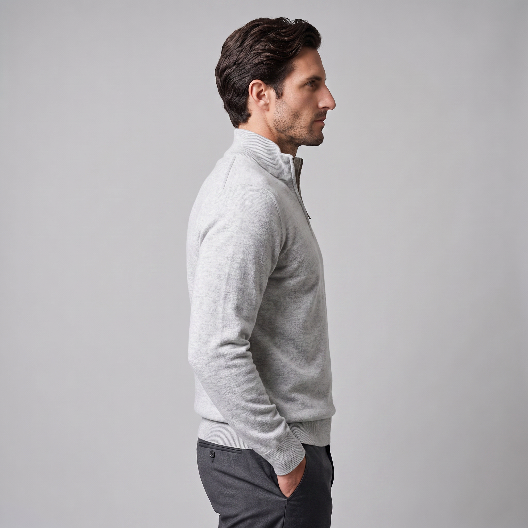 Men's Half-Zip Knit Sweater