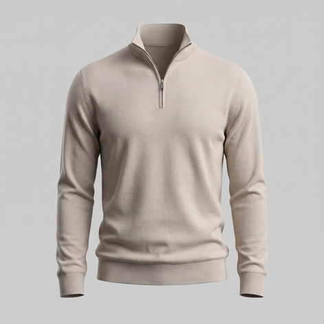 Men's Half-Zip Knit Sweater