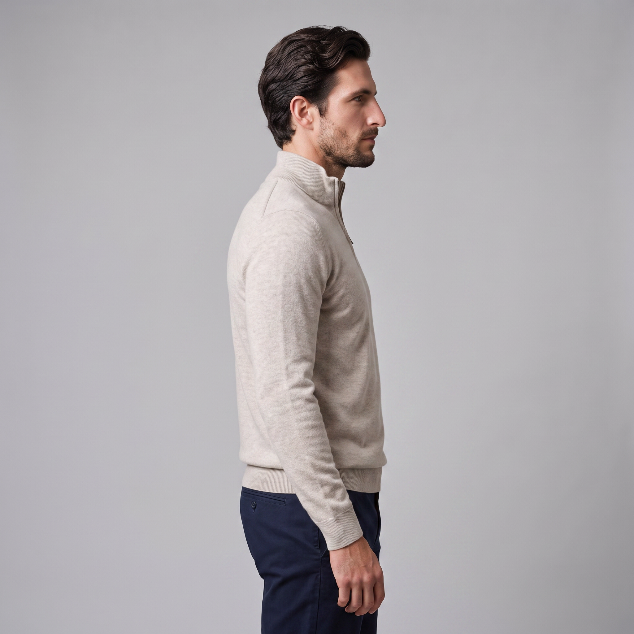 Men's Half-Zip Knit Sweater