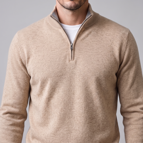 Men's Half-Zip Knit Sweater
