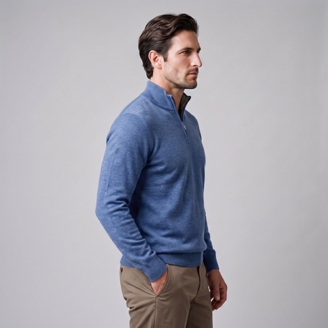 Men's Half-Zip Knit Sweater