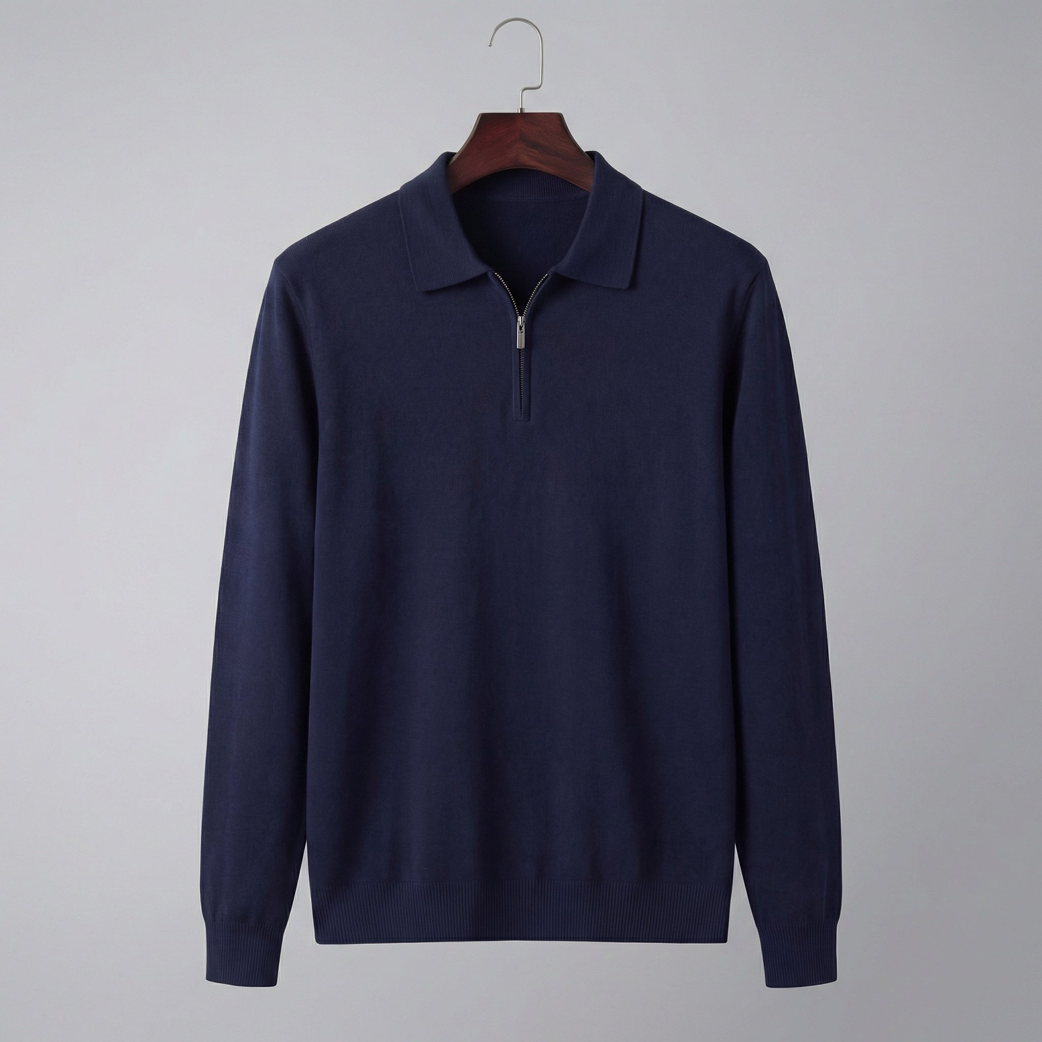Men's Half Zip Polo Shirt