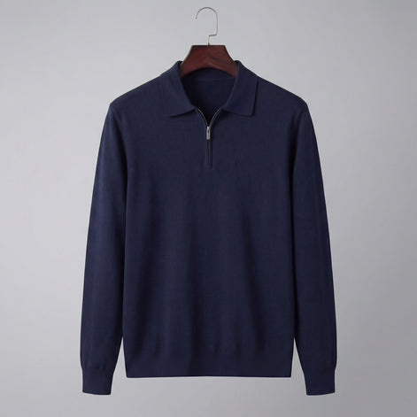 Men's Half Zip Polo Shirt