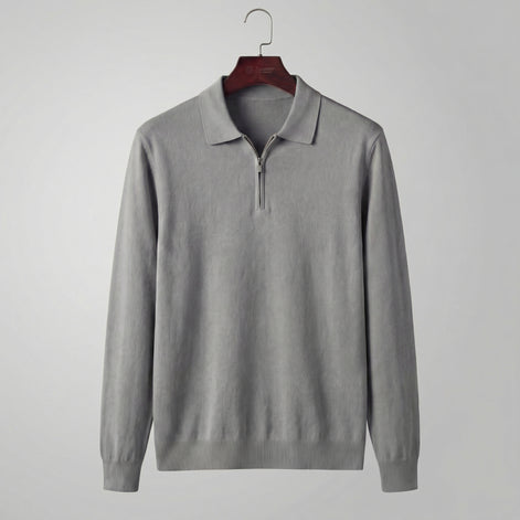 Men's Half Zip Polo Shirt