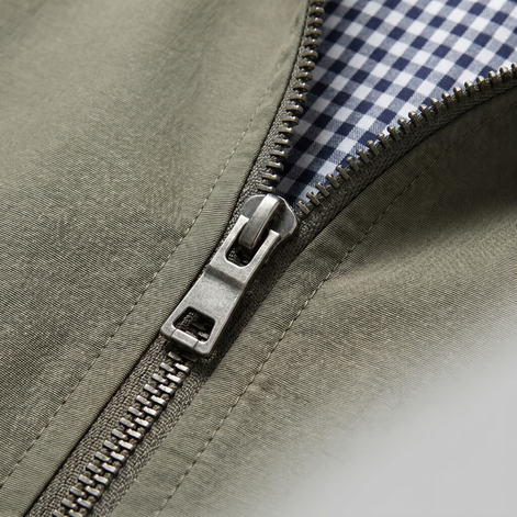Men's Harrington Jacket with Check Lining