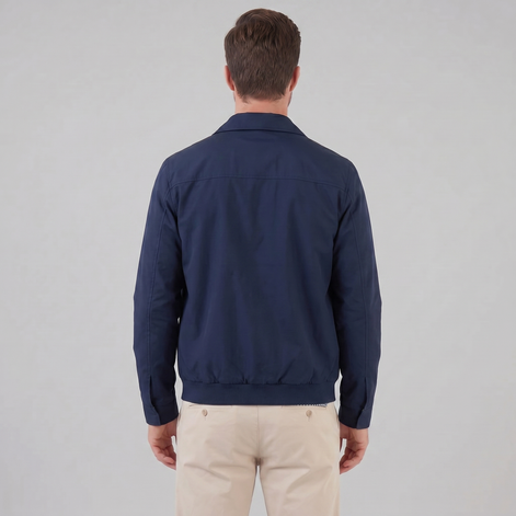 Men's Harrington Jacket with Check Lining