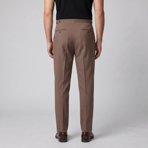 Men's High Waist Formal Trousers with Tailored Fit
