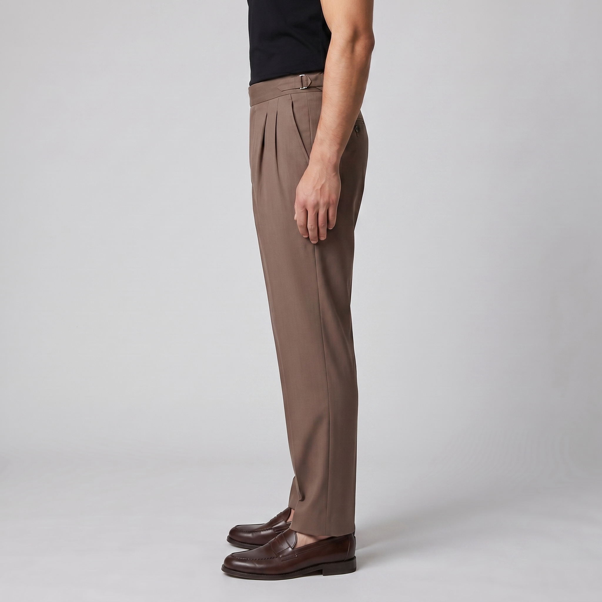 Men's High Waist Formal Trousers with Tailored Fit