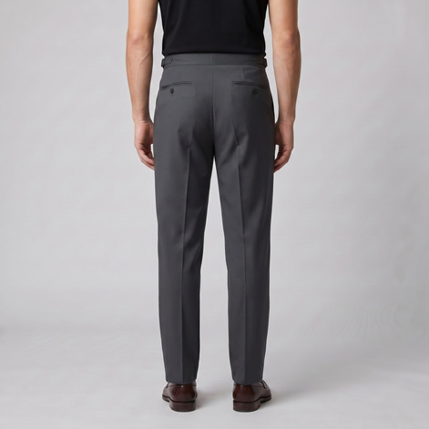 Men's High Waist Formal Trousers with Tailored Fit