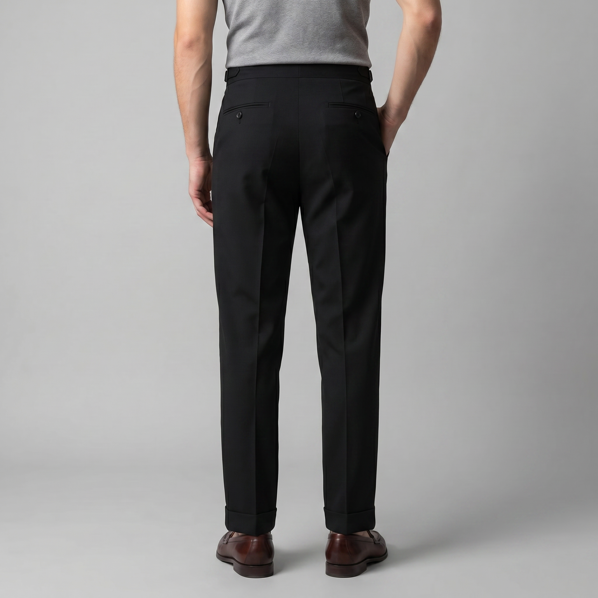 Men's High Waist Formal Trousers with Tailored Fit