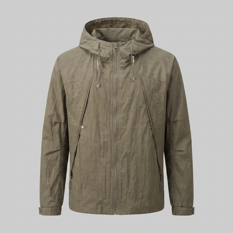 Men's Hooded Lightweight Windbreaker Jacket