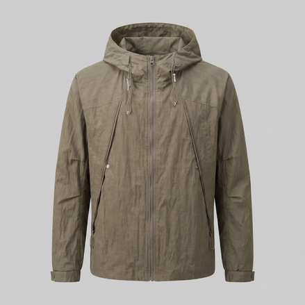 Men's Hooded Lightweight Windbreaker Jacket