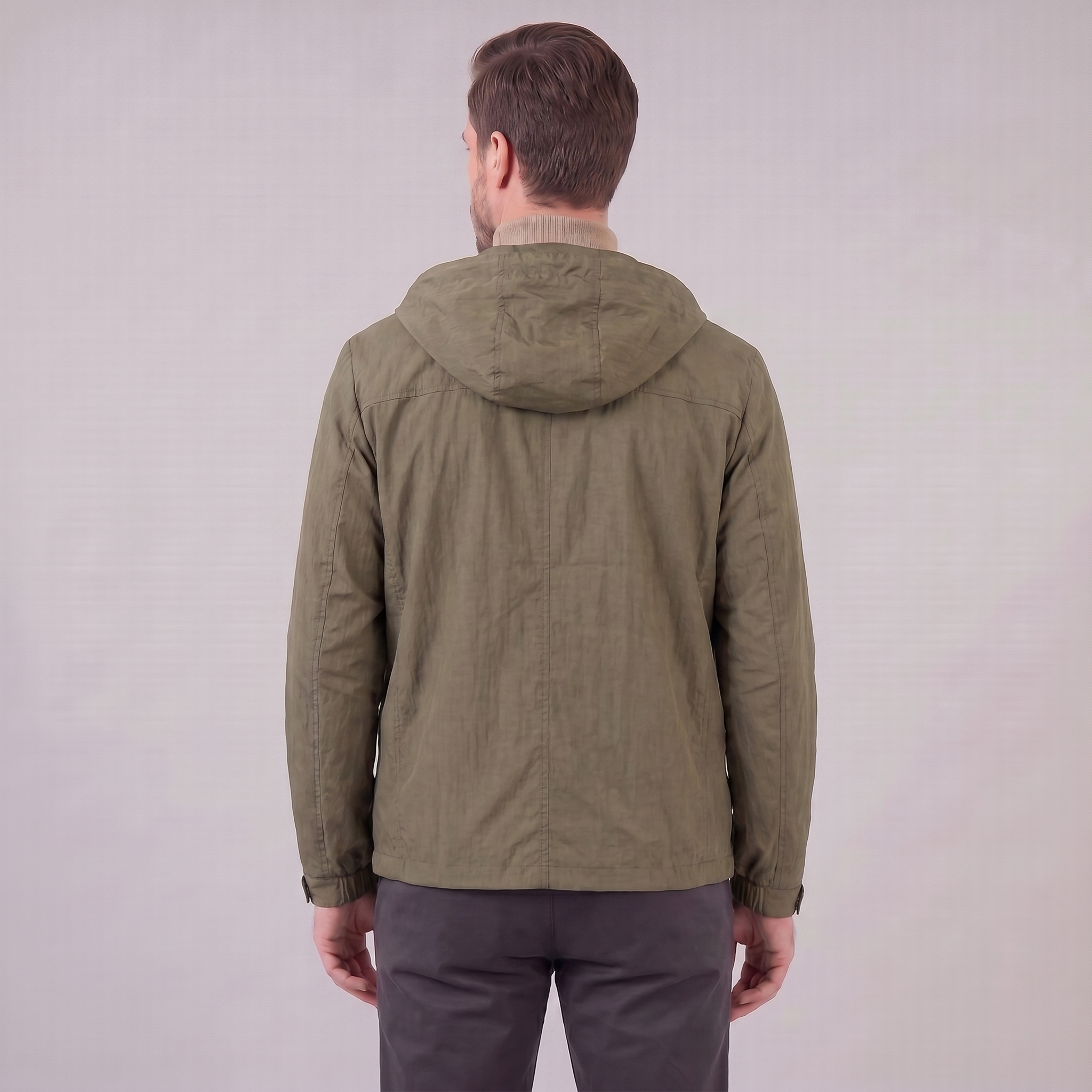 Men's Hooded Lightweight Windbreaker Jacket