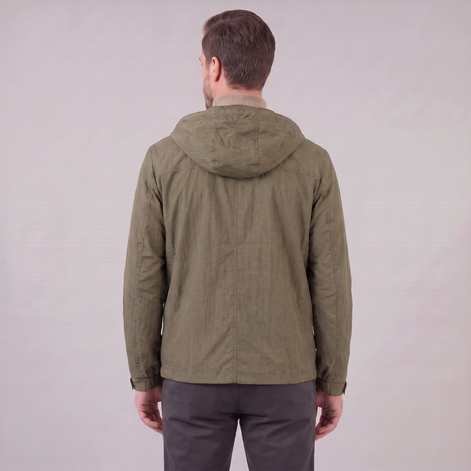 Men's Hooded Lightweight Windbreaker Jacket