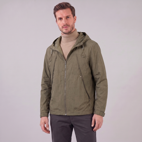 Men's Hooded Lightweight Windbreaker Jacket