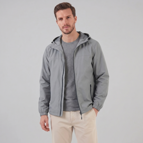 Men's Hooded Windbreaker Jacket