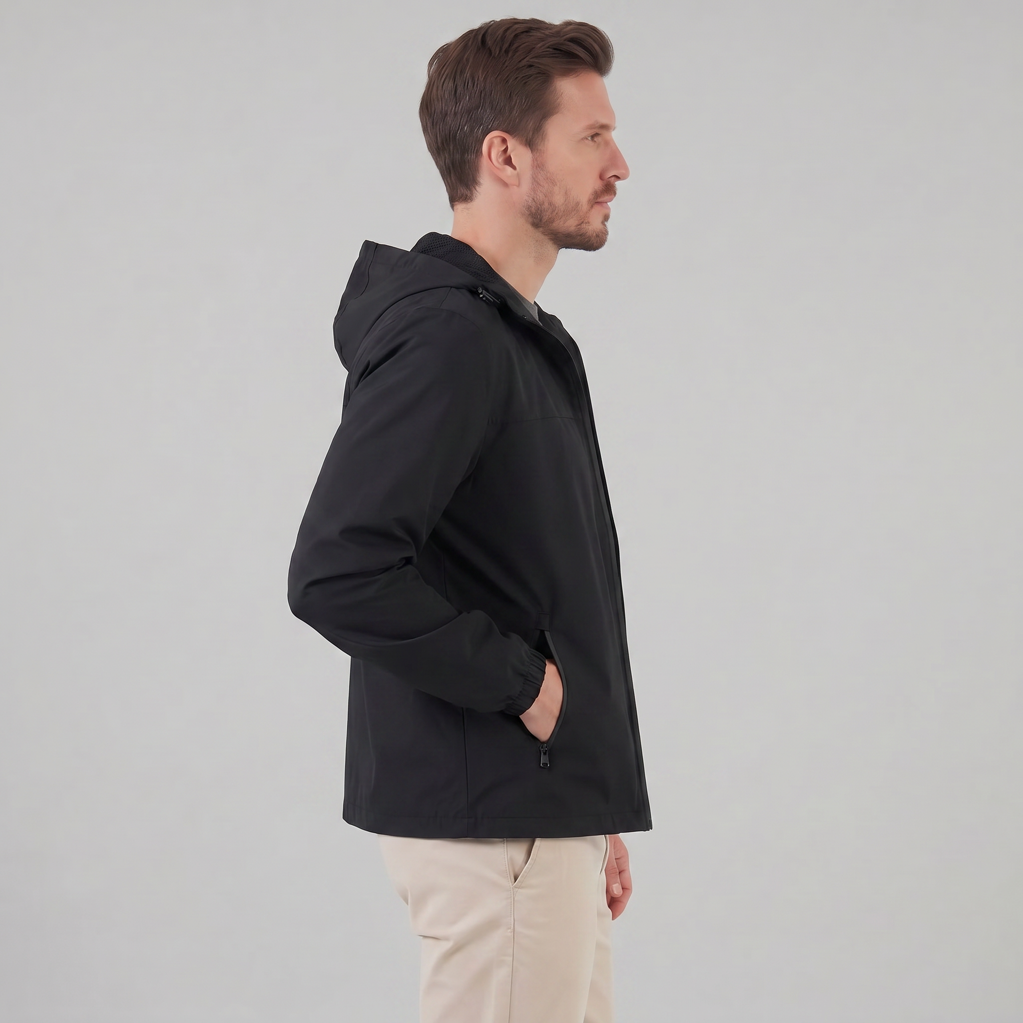 Men's Hooded Windbreaker Jacket