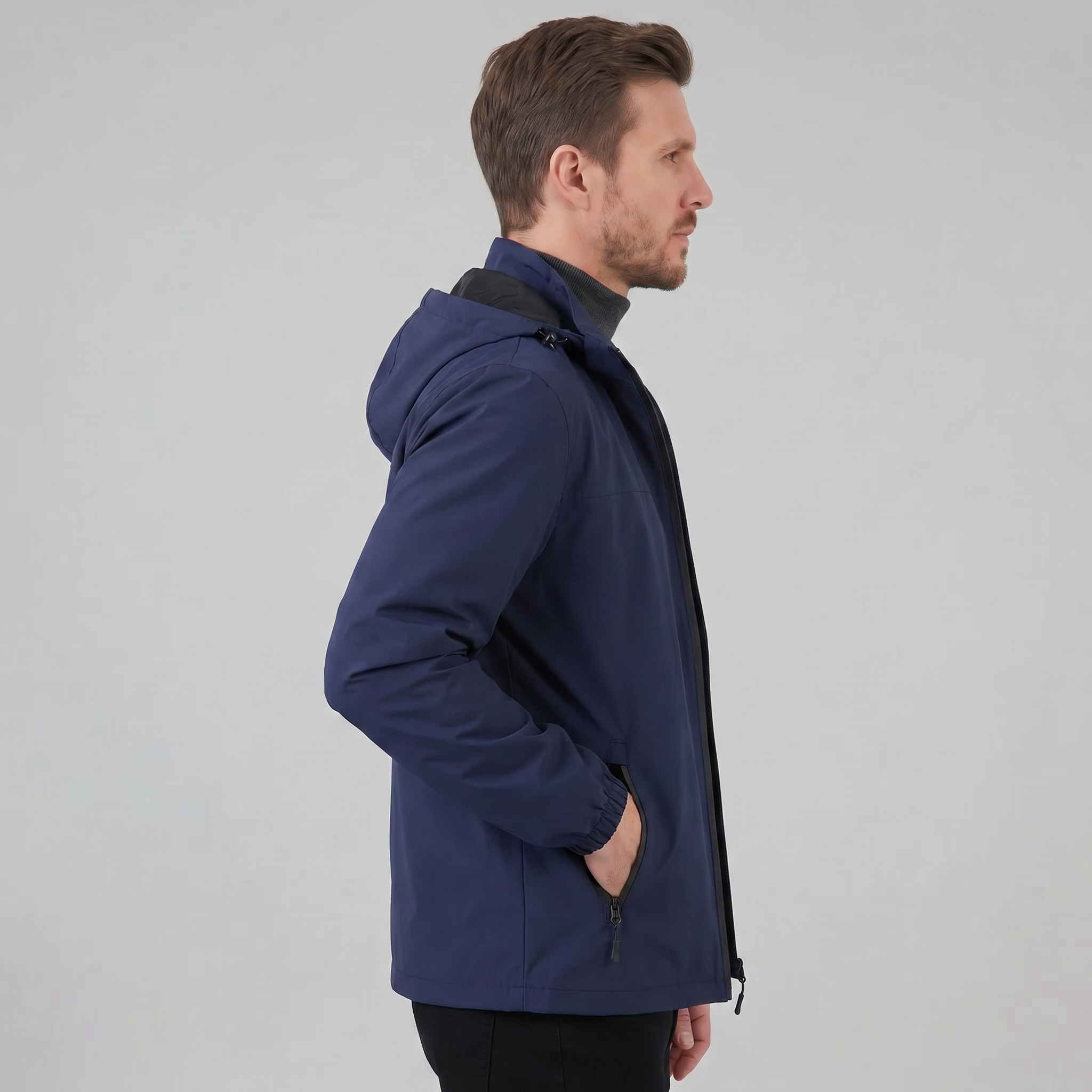Men's Hooded Windbreaker Jacket