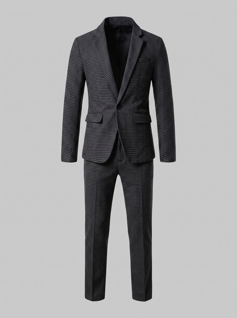 Men's Houndstooth Tailored Suit