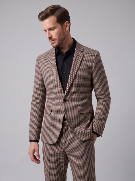 Men's Houndstooth Tailored Suit
