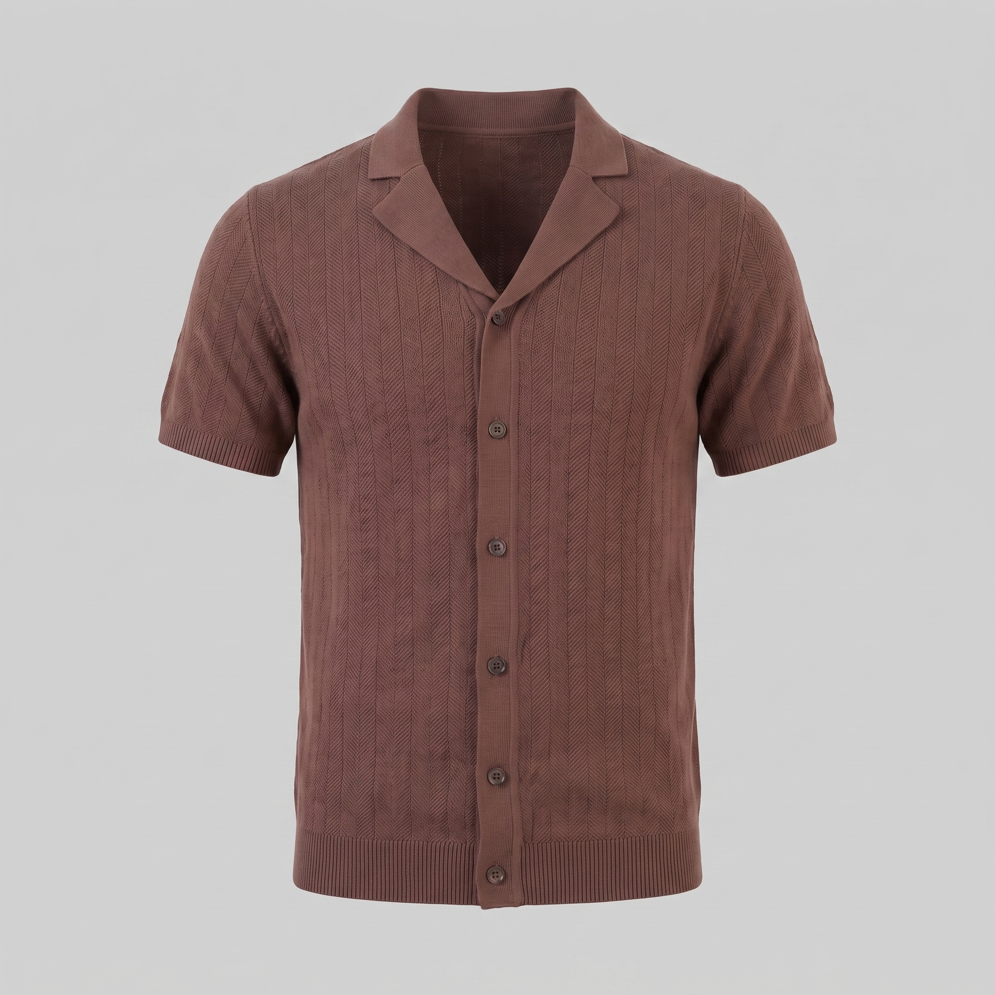 Men's Knit Button Shirt