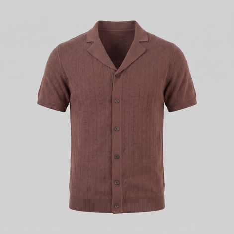 Men's Knit Button Shirt