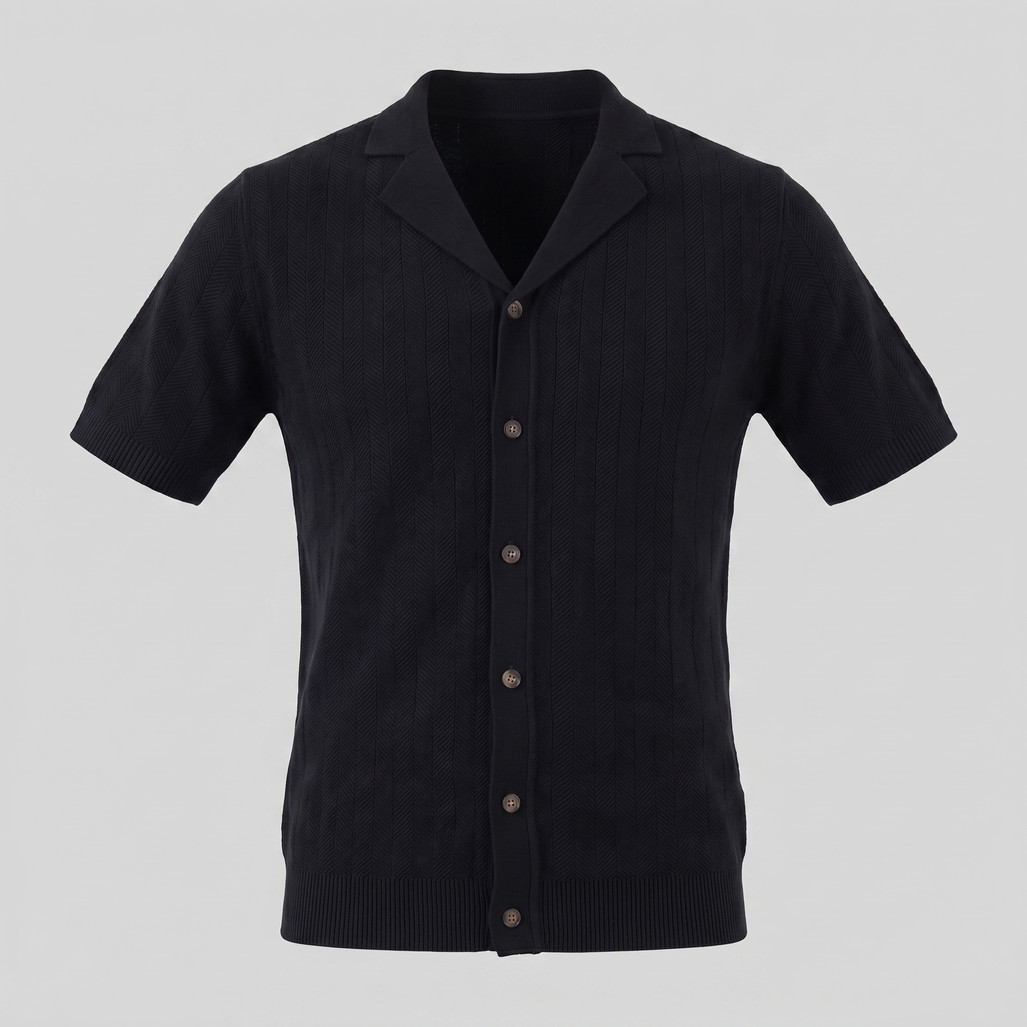 Men's Knit Button Shirt
