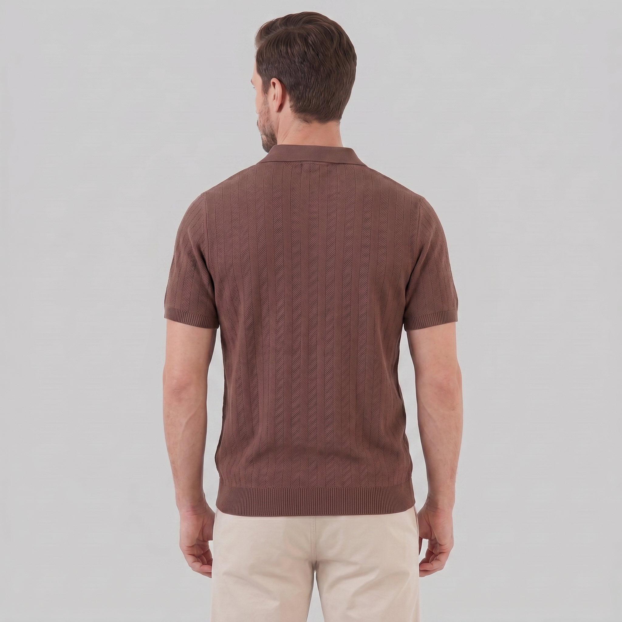 Men's Knit Button Shirt