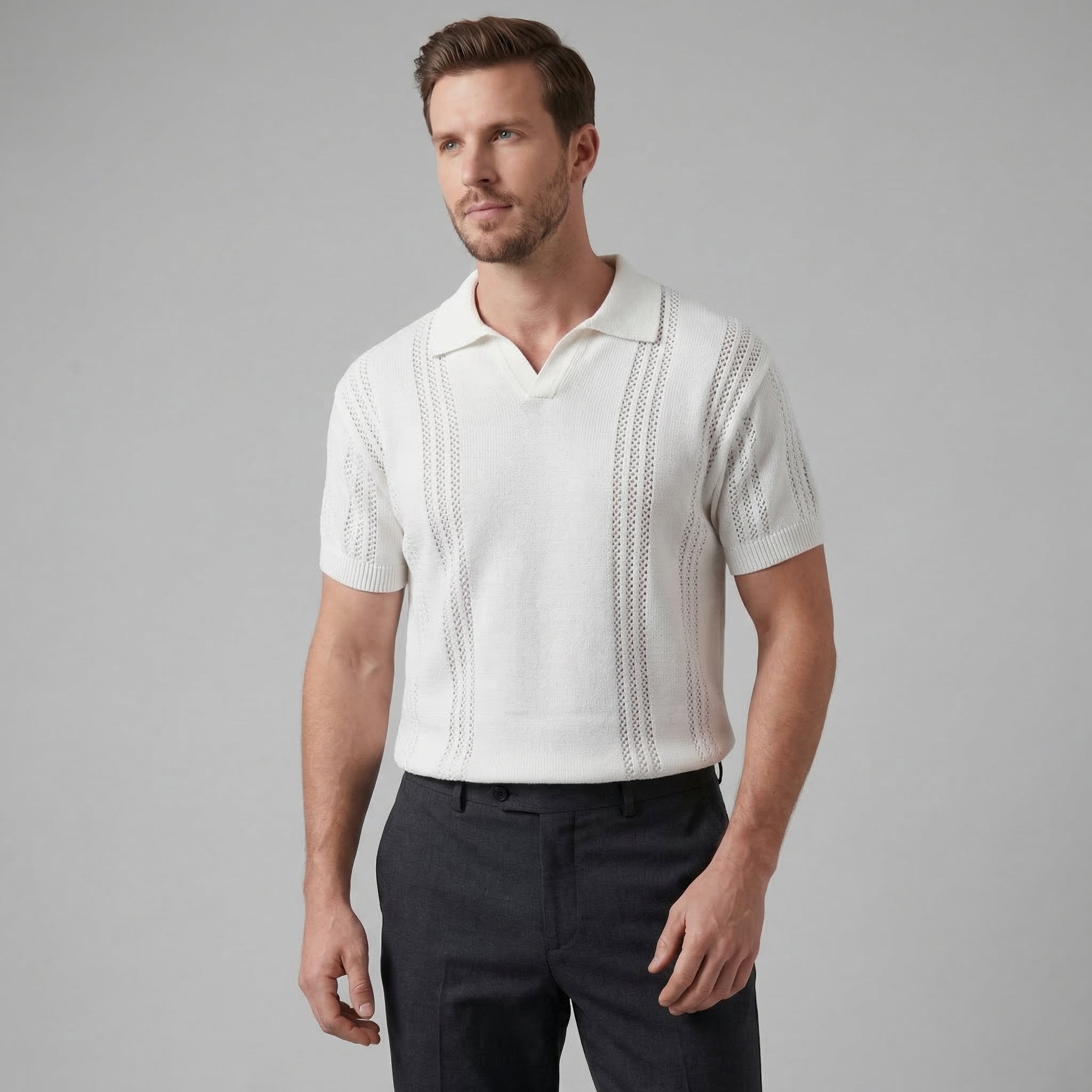 Men's Knit Polo Shirt