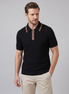 Men's Knit Polo Shirt with Contrast Collar