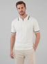 Men's Knit Polo Shirt with Retro Accents