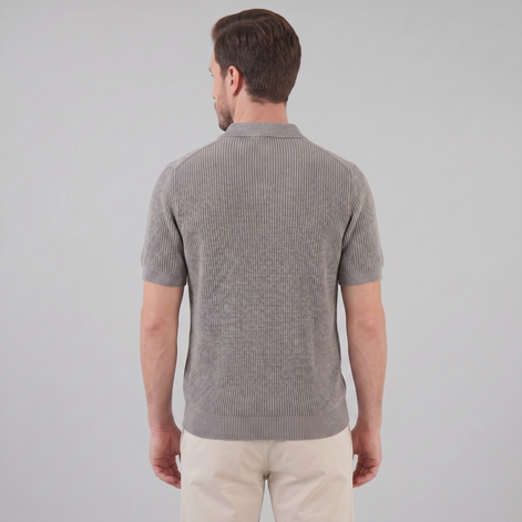 Men's Knit Polo Zip Neck