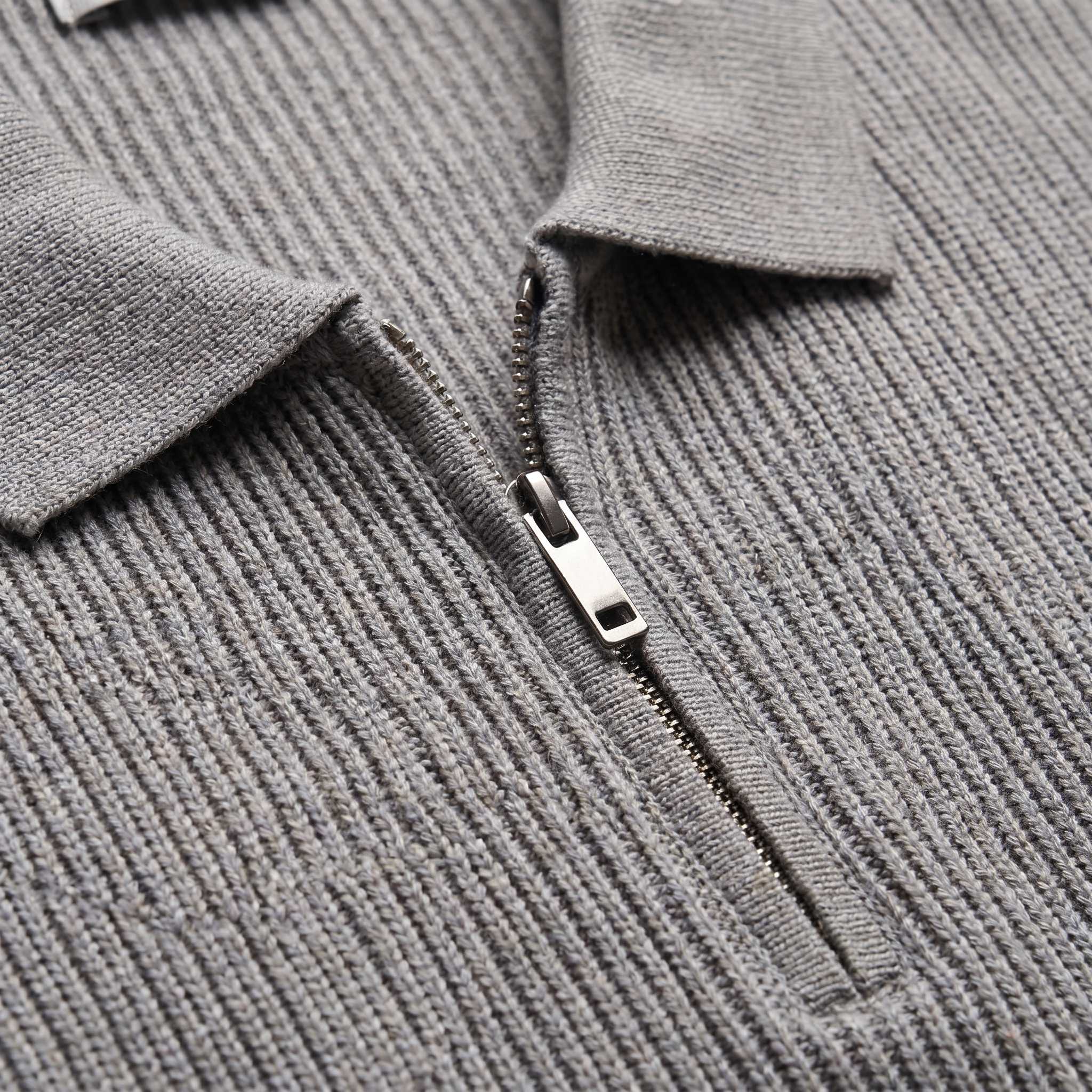 Men's Knit Polo Zip Neck