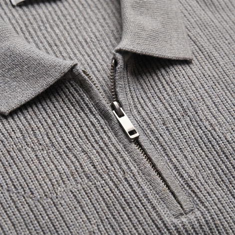 Men's Knit Polo Zip Neck