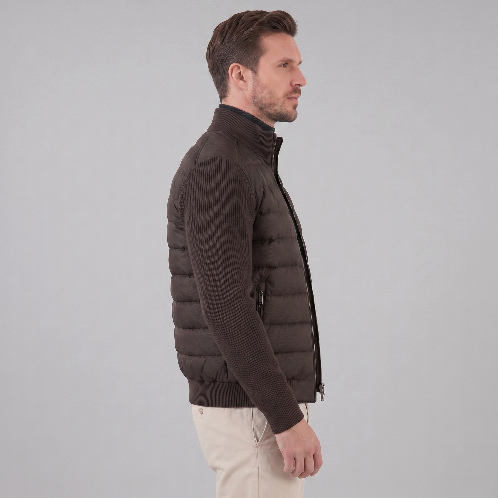 Men's Knit Sleeve Down Jacket