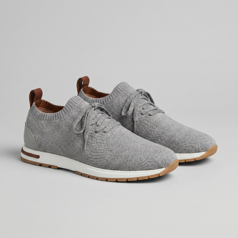 Men's Knit Sock Lace-Up Trainers