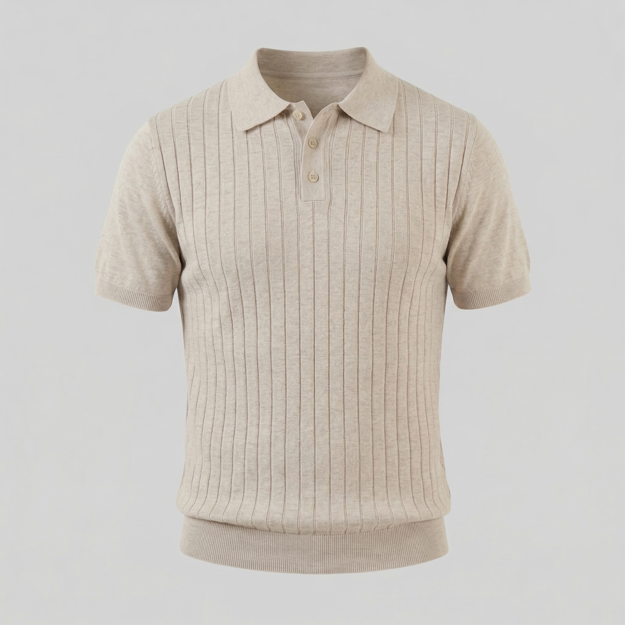 Men's Knit Striped Polo