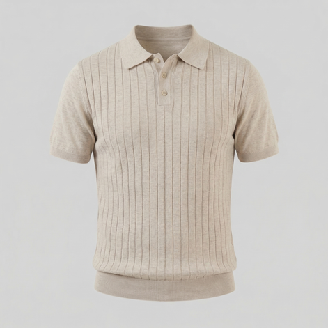 Men's Knit Striped Polo