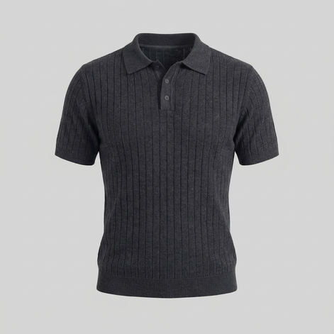 Men's Knit Striped Polo