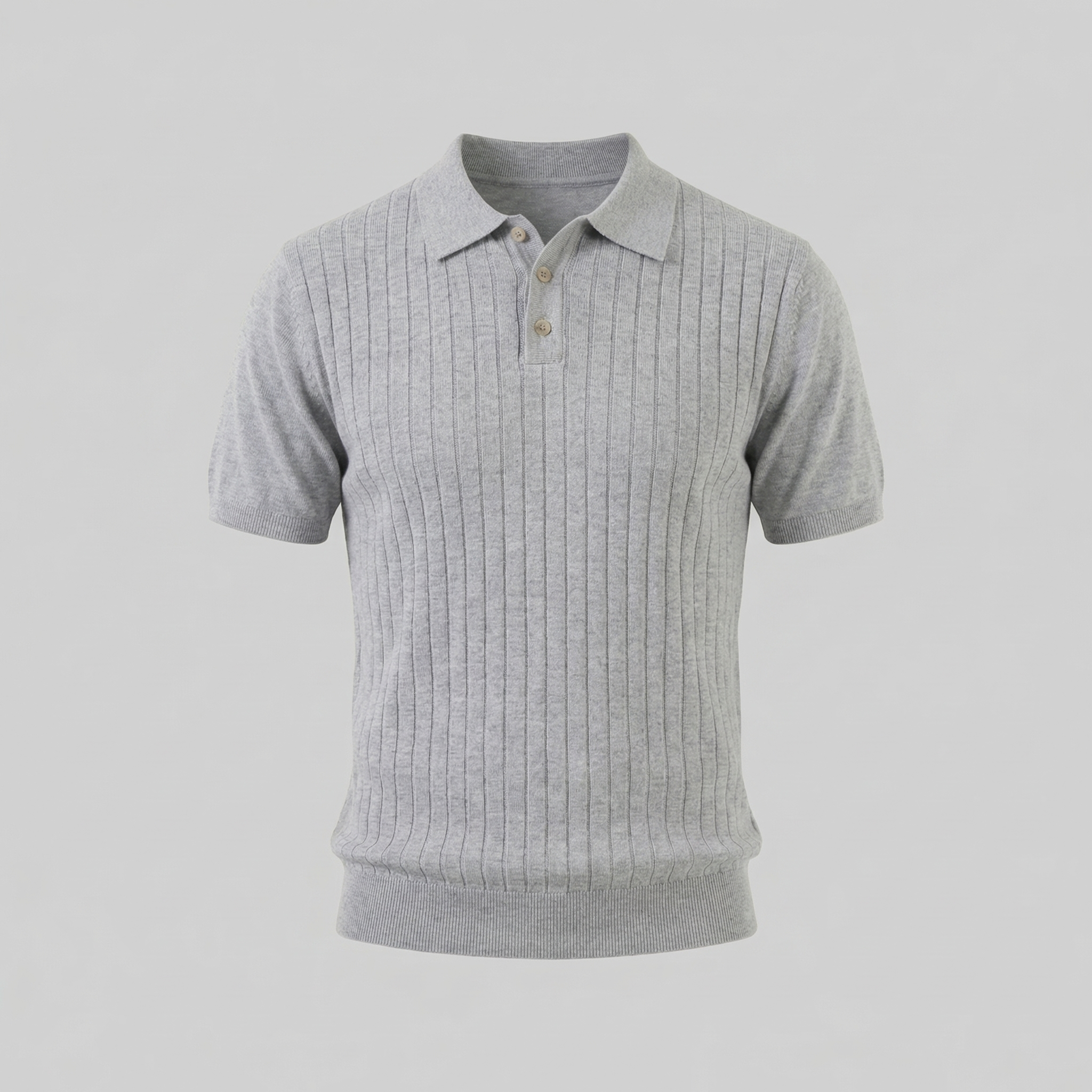 Men's Knit Striped Polo