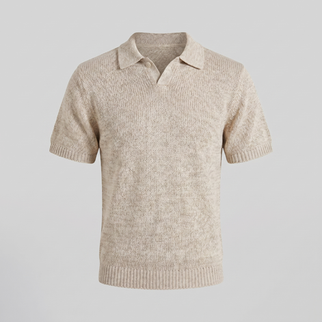Men's Knitted Summer Polo Shirt