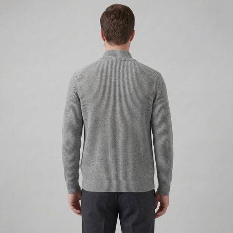 Men's Knitted Zip Up Cardigan