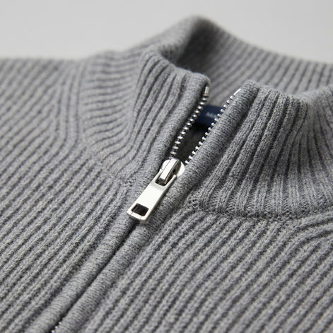 Men's Knitted Zip Up Cardigan