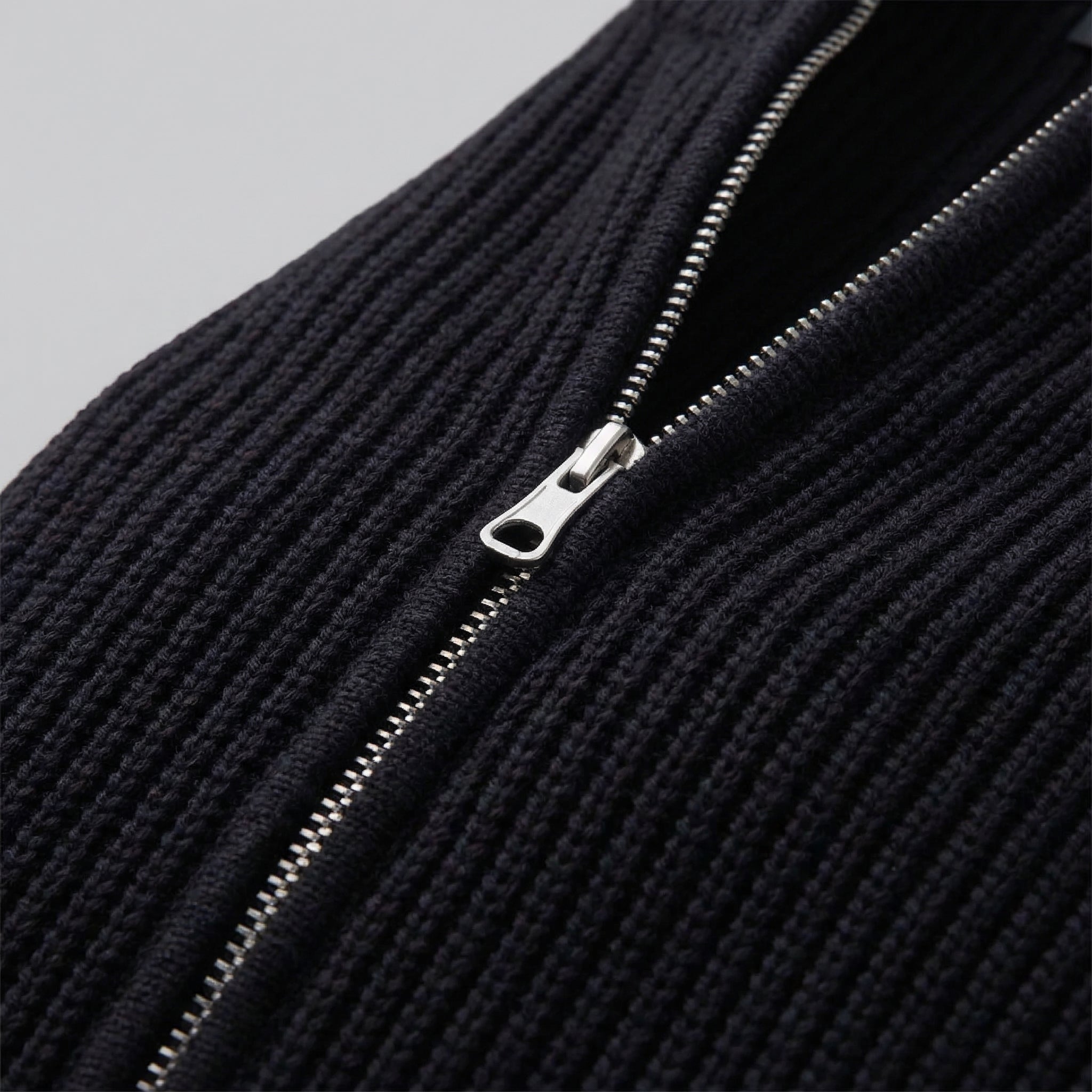 Men's Knitted Zip Up Cardigan