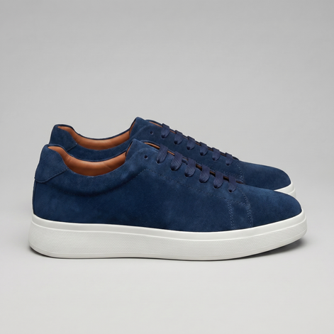 Men's Leather Lace-Up Sneakers