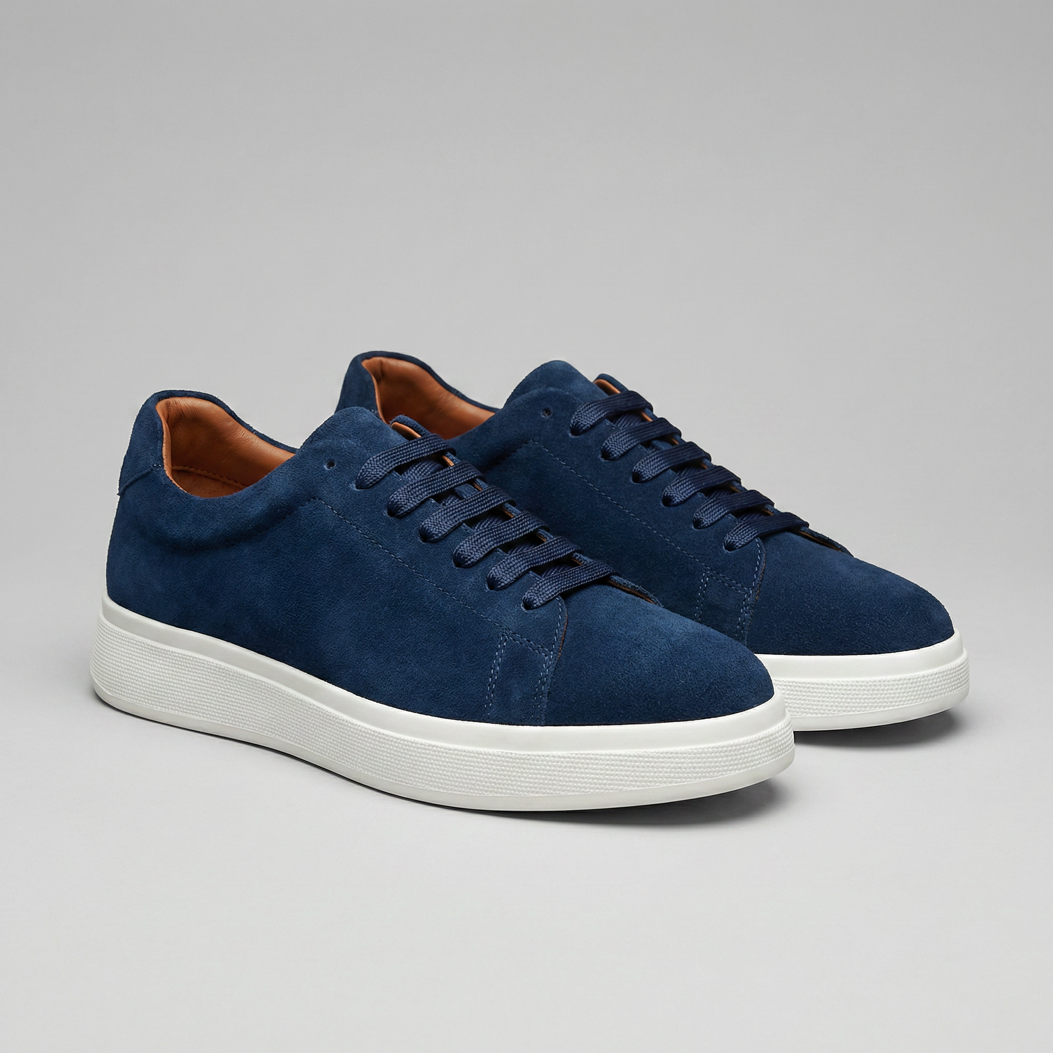 Men's Leather Lace-Up Sneakers
