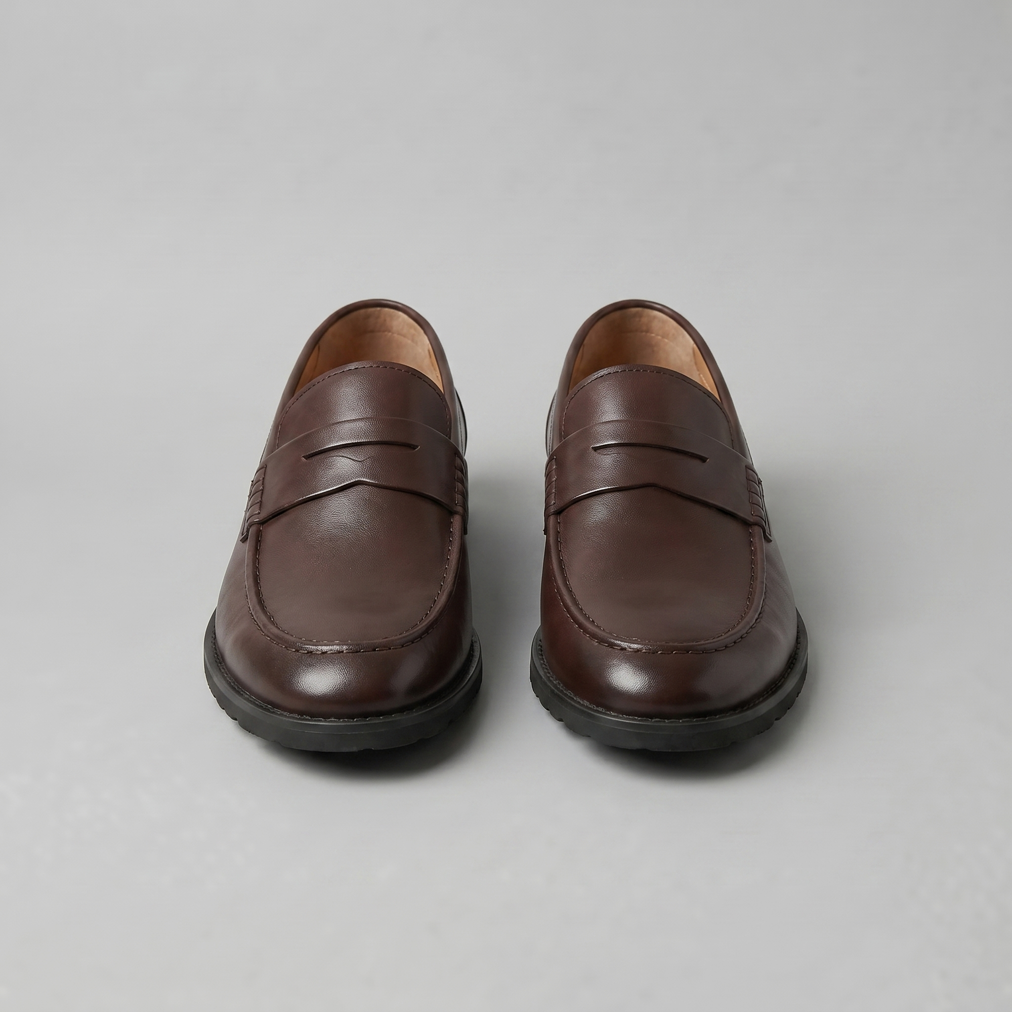 Men's Leather-Look Penny Loafers