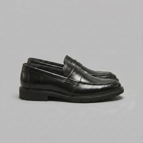 Men's Leather-Look Penny Loafers