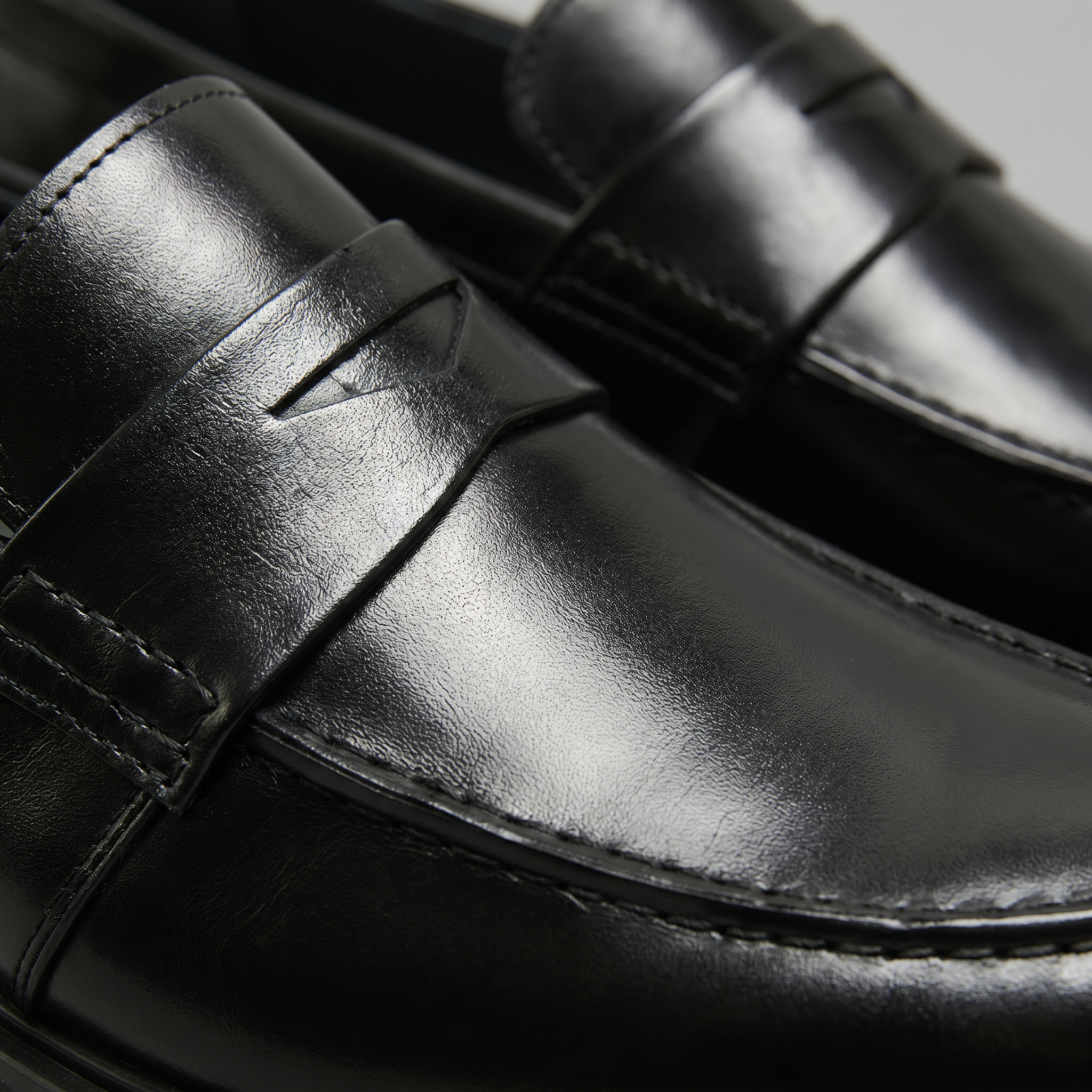 Men's Leather-Look Penny Loafers
